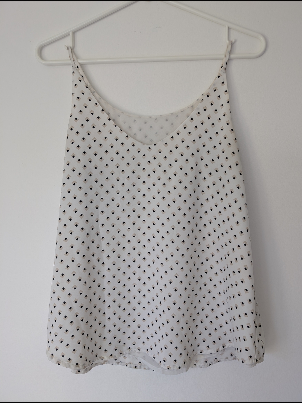 Ricki's - White Print Camisole Casual Sleeveless Lightweight Summer Sz M
